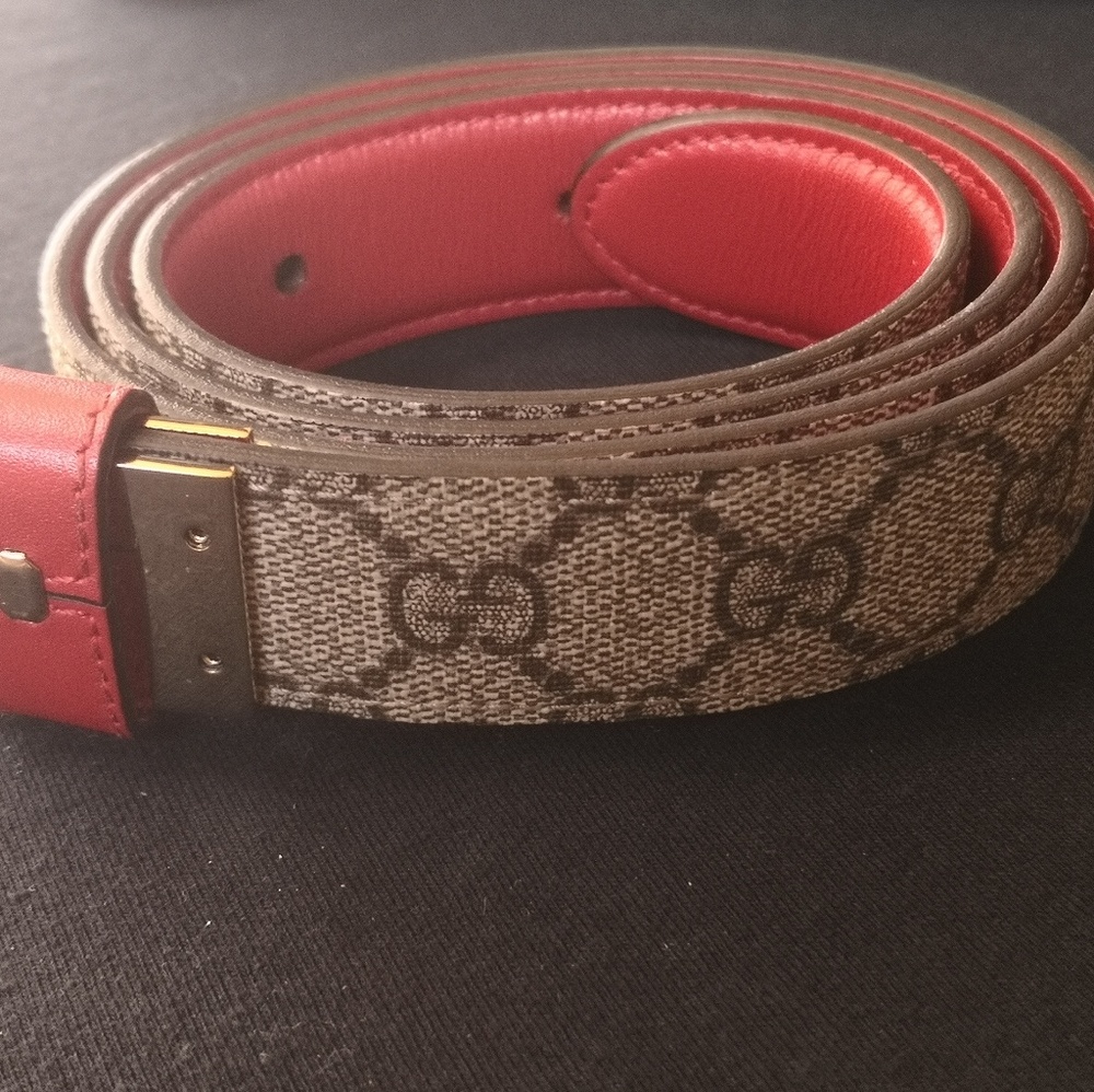 Gucci Monogram Reversible Belt AUTHENTIC !!